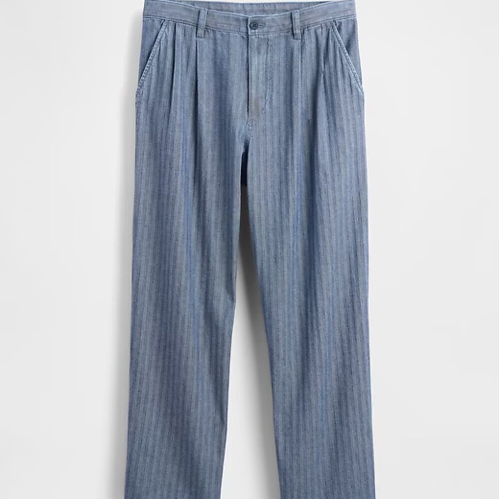 ISO Gap × Malbon Herringbone Pleated Baggy Pants in Size 30W or 32W
